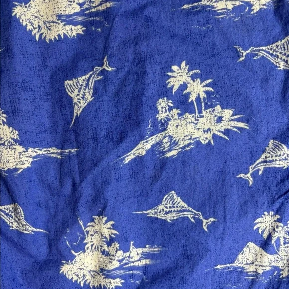 Tommy Bahama Patterned Sleep Pants 4X Tropical Fish Blue Drawstring Cotton - Picture 3 of 5